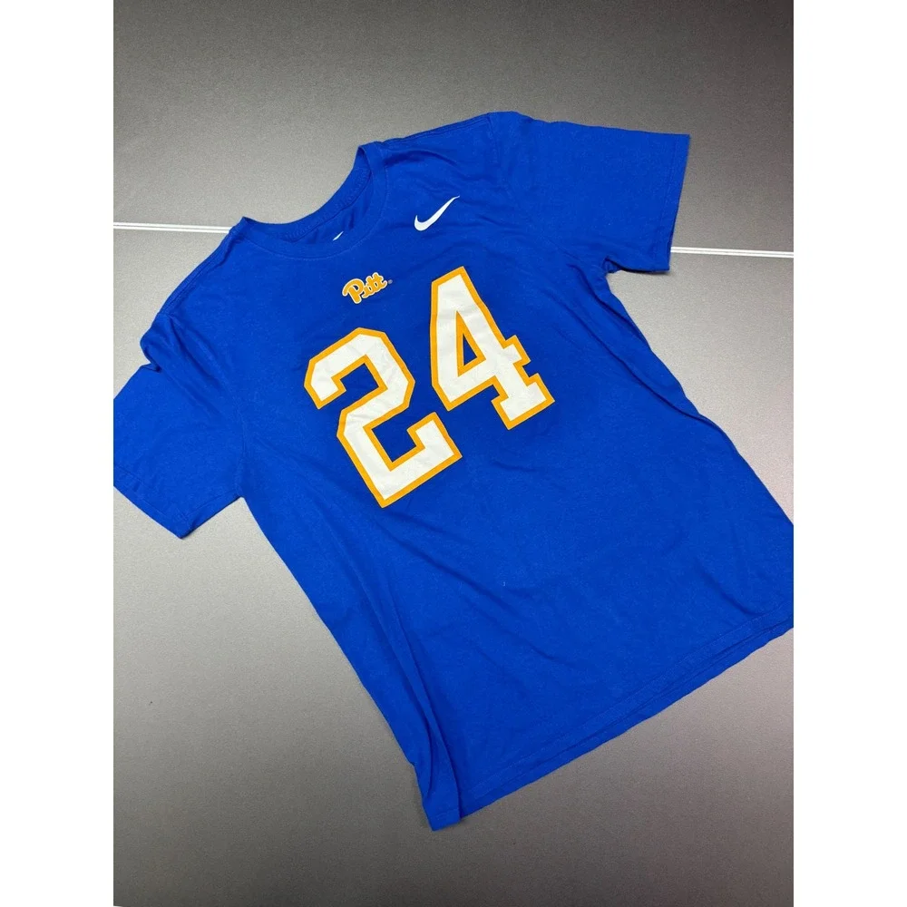 Nike Pitt Panthers James Conner 24 Shirt Mens Medium Blue NCAA Football Tee